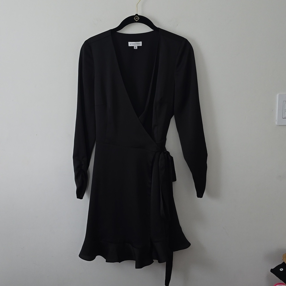 Gianni Bini Laura Wrap Dress sz XS Black